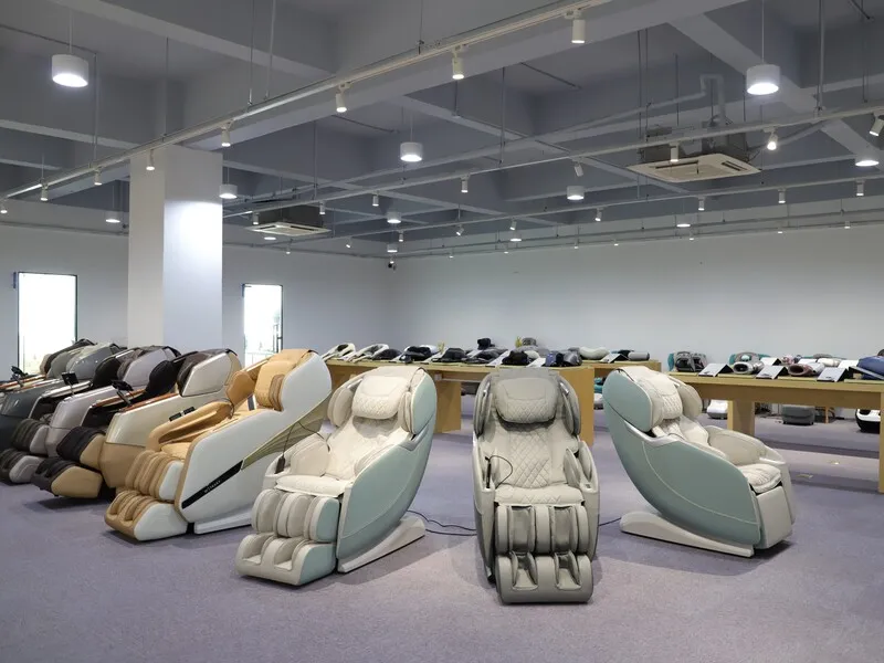 Forrest massage chair showroom lineup for comparing product specifications and price levels