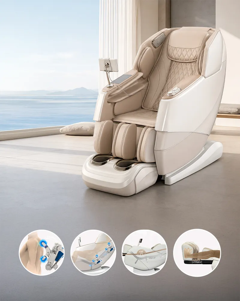 FR-700D dual 3D mechanism massage chair with zero gravity, SL track, and full-body air compression