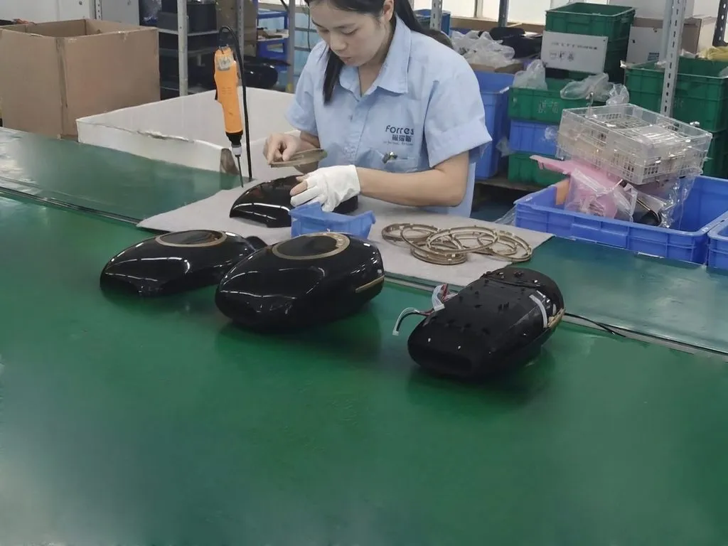 Forrest hand massager production line — built and tested in-house.